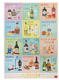 Legami - Puzzle da 1000 Pezzi, con Poster Guida e Sacchetto Conteniture in Tessuto, Gioco da Tavolo, in Cartone Plastificato e Tessuto, Tema Cheers, 68 x 48 cm