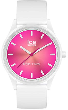 Ice-Watch - ICE solar power Coral reef - Weiße Damenuhr mit Silikonarmband - 019030 (Medium)