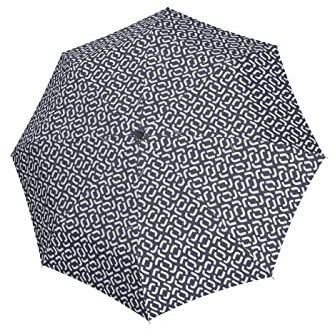 reisenthel umbrella pocket duomatic in Navy – Kompakter Taschenschirm aus recycelten PET-Flaschen – Mit großer Drucktaste und ergonomisches Griffdesign