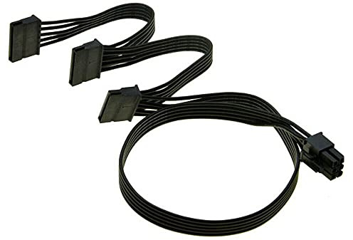 ZAHARA cable sata sata strömkabel för Seasonic 6Pin to 3 SATA 15Pin SATA Power supply cable