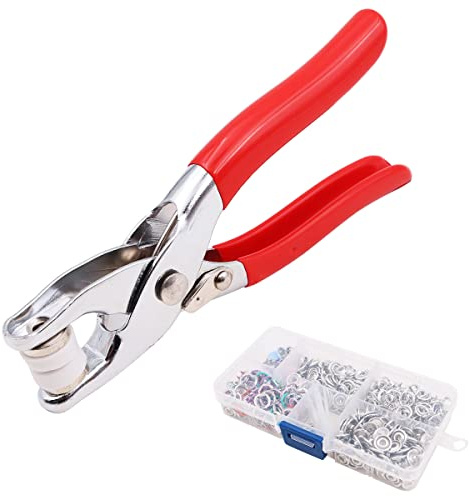 WANGCL Kit di Chiusura a Scatto, 441 Pezzi, con Pinze a Scatto in Metallo Cava e Solida con Bottoni a Pressione, per Abbigliamento, Artigianato, Cucito, Pelle, Jeans, Borse, 9,5 mm, 10 Colori