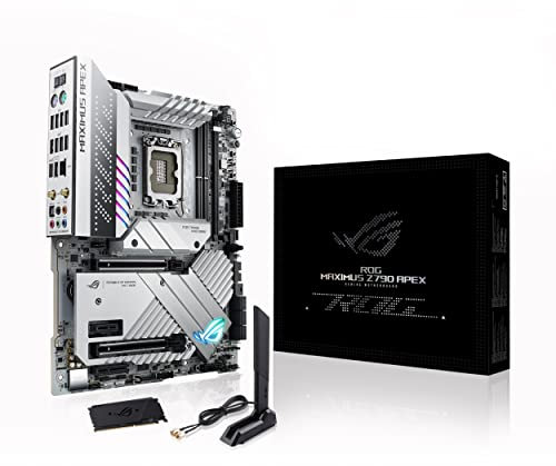 ASUS ROG Maximus Z790 Apex Gaming Mainboard Sockel Intel LGA1700 (ATX, DDR5 Speicher, 5X M.2, USB 3.2 Gen 2x2, PCIe 5.0, WiFi 6E, Aura Sync)