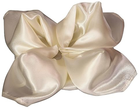 Egurs 10 Stück Satin-Servietten Glatte Quadratische Weiches Tischservietten Stoff Deckchen Stoffservietten für Geburtstag Restaurant Hochzeiten Abendessen Weihnachten Dekoration Creme 30x30cm