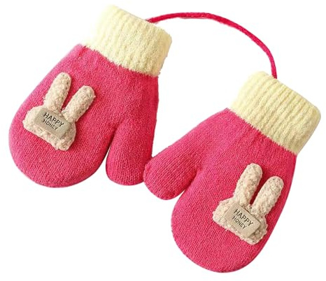 Guanti Invernali per Bambini,Guanti Termici a Maglia,Guanti Maglia,Guanti Caldi con Fodera in Peluche,Guanti per Bambini Invernali,Guanti Bambini,Guanti Dita Intere,1-3 Anni,Regalo di Natale (No.3)