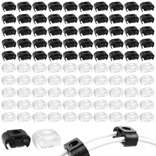 XTUDOU® 100 Stück Auto Bremsleitung Clip, Kunststoff Bremsschlaeuche Clip Schwarz, Halterung Halter Bremsschlaeuche Clip kompatibel Befestigung Doppelclip Allgemeines Automobilzubehör
