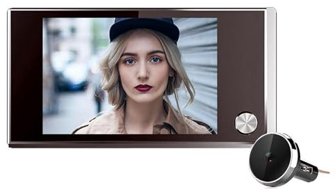 Judas de Porte Numérique,Caméra judas, 3,5in extérieur haute définition judas visuels écran couleur LCD sonnette numérique, Vue d'angle à 120° Camera Surveillance, pour La sécurité à Domicile