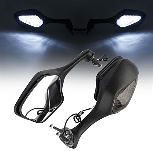 WELSAA Zubehör Für H&onda CBR1000RR CBR 1000 RR 2008 2009 2010 2011 2012 Schwarze Rückspiegel Mit LED-Blinker, zhongyi888