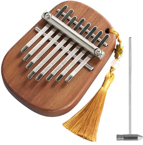 Kalimba Instrument, Kalimba Daumenklavier, Mini Kalimbas Instrument mit 8 Tasten, Musikinstrument Finger Klavier, Marimba, Finger Piano Marimbaphon für Kinder, Erwachsene und Musikliebhaber