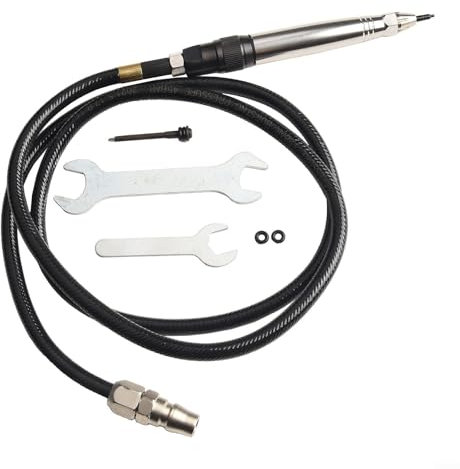 Pneumatischer Air Scribe Gravierstift, Stil Air Scribe Gravierwerkzeug Kit 0,6 cm Schlauch, Gravierer Ausbesserungswerkzeug