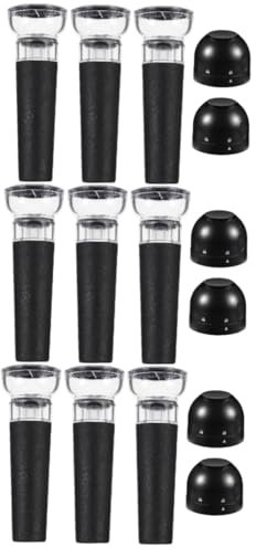 Amosfun 3sets Wine Stopper Electric Vacuum Stopper Sealed Wine for Bottles Stop Drip Bottle