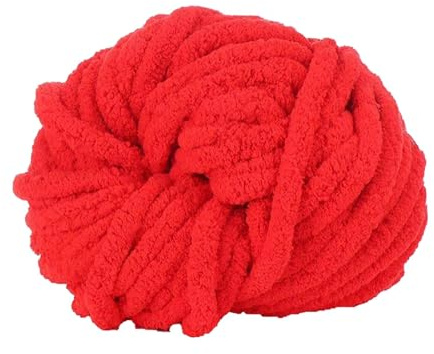Klobiges Wollgarn – 250g 2cmX2,7 M Klobiges Chenille Garn Für Decken | Dickes Wollgarn | Super Sperriges Weiches Dickes Flauschiges Waschbares Großes Garn Zum Handstricken Armstrick Überwurfteppiche