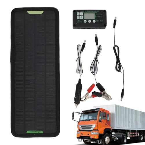 Kit di ricarica solare per auto, caricabatterie portatile a energia solare, di ricarica a pannello solare, riduce il consumo energetico, caricabatterie per camion, moto, roulotte, attrezzature