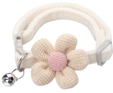 JchEnye 3 Collares de Cuerda de algodón Natural Supersuave para Gatos con Piel Sensible, Collares Ligeros para Gatitos con Cierre rápido y Lazo Desmontable, (Albaricoque, Azul Claro, Rosa Claro)