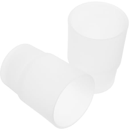 Hemobllo Vasos De Vidrio Esmerilado Reutilizables para Baño, Soporte para Pasta De Dientes y Porta Cepillos De Dientes, Set De 2 Piezas Resistentes y Antideslizantes, para Uso Doméstico y Hotelero