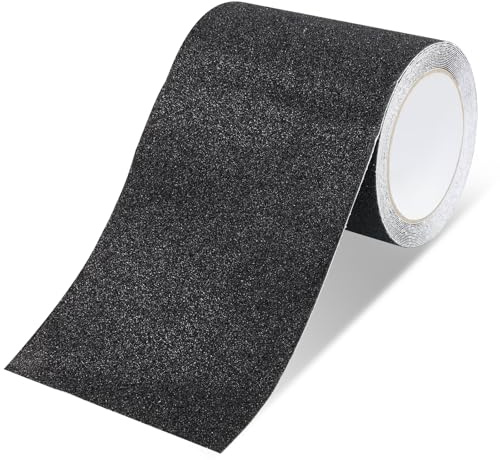 Storystore Anti Slip Tape, 15cm x 5m Non Slip Tape Improving Grip, Strong Adhesive Safety Grip Tape for Stairs Steps Home, Office, Workshop Indoor and Outdoor, Black