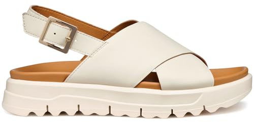 Geox Sandalo da donna D XAND 2.1S E Wedge, bianco, 41 EU