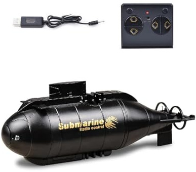 Funwetrike Mini U-Boot RC für Erwachsene, 6-K-Fernsteuerung, wasserdichtes U-Boot, Taucherfahrzeug, Tauchen für Schwimmbäder, Badewannen, Wasserparks, Sommergeschenke
