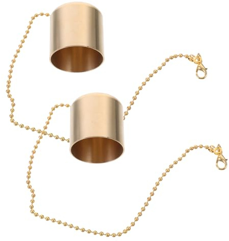 PRETYZOOM Candle Snuffer Caps Prevents Wick Smoldering 2pcs Brass for Candle Extinguisher Set