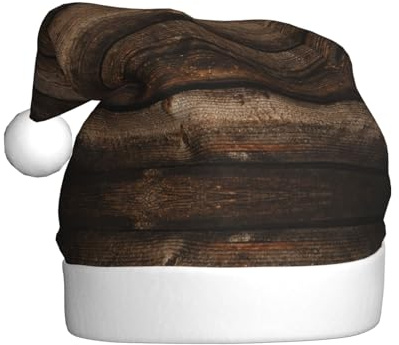 VCzsdff Brauner Holzdruck, Unisex, Erwachsene, jährliche Zeremonie, 1 Stück, Weihnachts-Stirnbänder, Dekoration, Weihnachtsbaum, Schneemann, Weihnachtsmannmütze