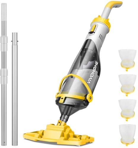 VIVOHOME 278cm Aspirador de Piscina Inalámbrica con Succión Fuerte de 4200LPH, Limpiafondos Piscina Autonomía de 60 Minutos para Piscinas Spas y Jacuzzis