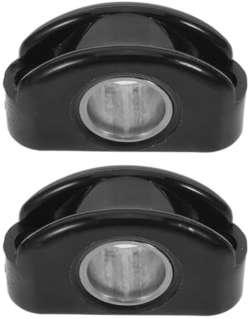 DECHOUS 2pcs Marine Stainless Steel Cable Guide with Black Clips, Yacht Cable Rope Clamps for Boat Accessories, Wire Fasteners and Metal Wiring Clamps Suitable for Marine Deck Hardware