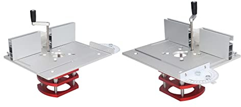 Dioche Banco di Fresatura Regolabile Kit di Sollevamento della Fresatrice con Piastra Superiore - Base di Sollevamento Universale della Fresatrice per la Lavorazione del Legno per Scanalatura e