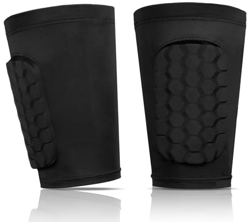 AYBUY Espinilleras Fútbol adultos, 1 Par Protectores Tibias de Fútbol, Espinilleras para Esquiar, Medias porta espinilleras futbols con bolsa, Transpirables y Antigolpes, Protección de Pantorrilla