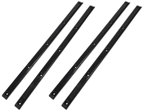 CLISPEED 4pcs Black Plastic Grind Rail Skateboard Deck Rail Protectors with Enhanced Grip and Reduced Friction Sturdy Longboard Accessories for Smooth Riding and Board Protection