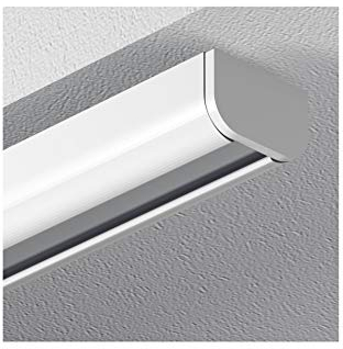 Garduna 120cm Schleuderschiene Gardinenschiene Vorhangschiene, Aluminium, Weiss, Glatte, glänzende Oberfläche, 1-läufig