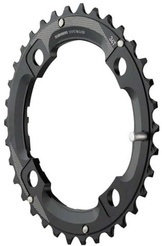 SRAM Kettenblätter Kettenblatt MTB 34T, LK:104mm, Alu., schwarz 2x10, L-PIN, (GX), 11.6218.021.001, schwarz, 104mm, 11.6218.021.001
