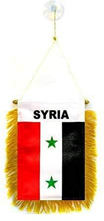 AZ FLAG Autofahne Syrien 15x10 cm Syrische Polyester 100D Saugnapf