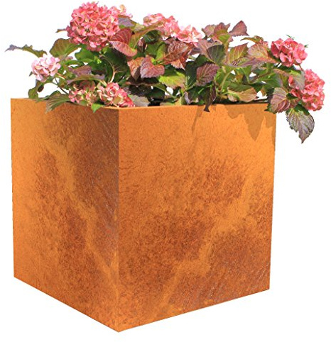 Palatino Exclusive Line Pflanzkübel Nora würfelförmig, Corten-Stahl 60 x 60 x 60 cm, modular