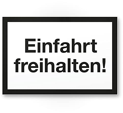 Komma Security Einfahrt Freihalten Schild Ein- Ausfahrt Tag Nacht freihalten - abschleppen Hinweisschild Einfahrt - auch gegenüber Parken verboten - Parkverbot Halteverbot