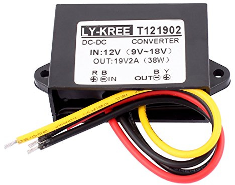 Aexit DC 12V (Pile 9V ~ 18V) adaptation Step-Up à DC 19V 2A 38W Power Module d'alimentation Convertisseur Régulateur Transformateur Booster résistant aux intempéries pour Notebook
