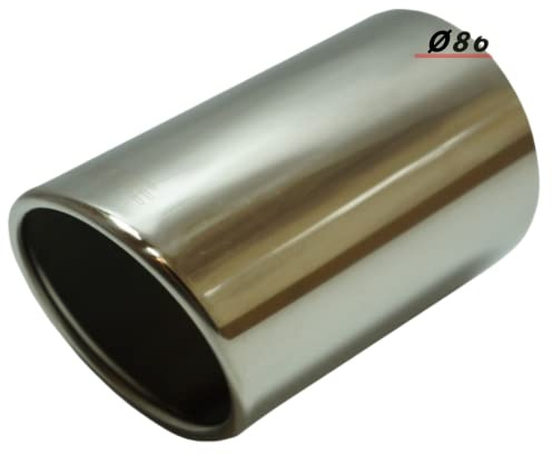 [RDi 56842-86] DoradoTuning Punta del silenciador de escape del coche/tubo de escape/Acero inoxidable Cromo Cola de cola/Punta de tubo Silenciador de cola Universal 86 mm