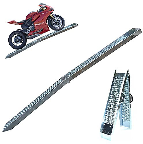 Folding Ramp Car Steel Loading x1 200KG 1.8 Metre Trailer Motorbike Motorcycle 1800mm x 225mm x 45mm NOT SUITABLE FOR TRACK MACHINES Handle loads of up to 200kg each