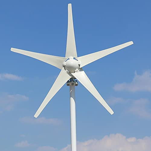 Genway Power Aerogenerador 500W 48V Turbina Eolica 5 Palas Aerogenerador Eolico Domesticos Generador Molino Eolico Controlador de Carga MPPT