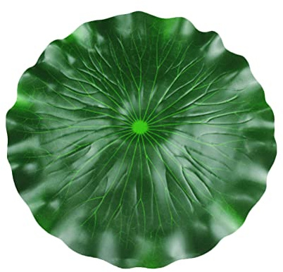 GANAZONO Artificial Lotus Leaf Floating Lily Pads for Fishponds Aquarium Decoration Realistic Eva Water Lily Leaves 22.8In Pond Accessory