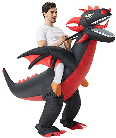 AkieBy Divertente costume gonfiabile da drago per Halloween, costume cosplay per adulti/Halloween/Natale (drago)