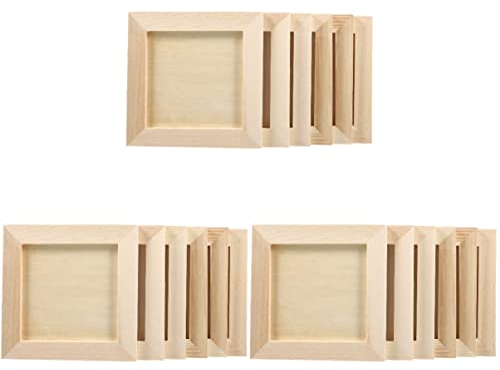 NUOBESTY Rustikale Bilderrahmen 18 STK Unlackiertes Holz Unlackiertes Holz Bilderrahmen DIY Basteln DIY Rustikale Rahmen