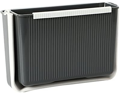 CHEOTIME Cubo De Basura Plegable Para Encimera, Cubo De Basuras Montado En La Pared De Gran Capacidad Cubo De Basura Colgante Cubo De Basura Plegable Para El Hogar(Gris)