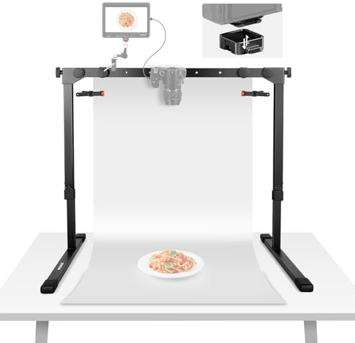 NEEWER Support pour Appareil Photo de Haut en Bas avec Plaque à Fermeture Rapide Arca Type QR 1s, Support de Table Robuste pour Plusieurs appareils de Cuisson, Largeur de Bureau ≥ 80 cm, ST200