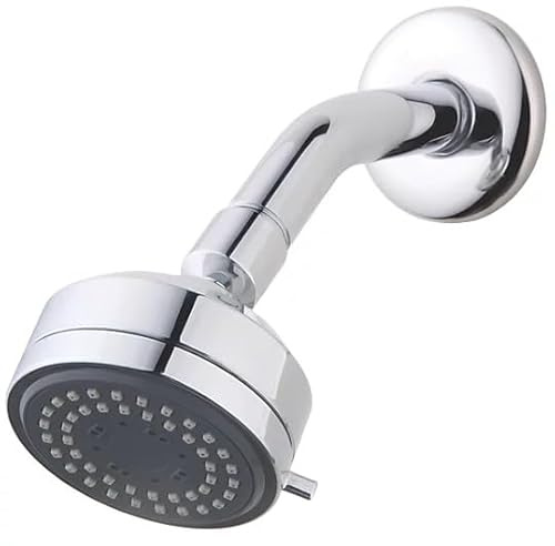 Swivel & TILT Shower Head Chrome 75MM, 2-Spray Patterns, Rub-Clean Shower Head, Contemporary Design, Suitable for High & Low Pressure Systems, 1 in Pack