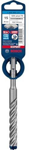 Bosch Accessories Expert SDS plus-7X 2608900127 hammer drill bit, 1 piece, 15.00 mm, total length 165 mm SDS