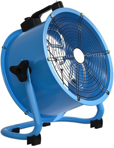 HSPLXYT Ventilatore industriale, ventilatore da pavimento ad alta velocità for impieghi gravosi, pale in alluminio ispessite, direzione del vento regolabile da 130° in su e in giù (Size : 14in)