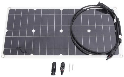 25 W Monokristallines Flexibles Solarpanel-Ladegerät für Wohnmobile, Yachten, 12 V Autobatterien, Tragbar, Hohe Effizienz