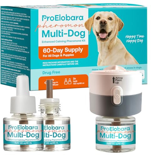 Dog Calming Anxiety Relief Diffuser: Comfort Dog Pheromone Calming Plug Diffuser - Effective Anxiety Relief for Dogs - 60 Day Supply