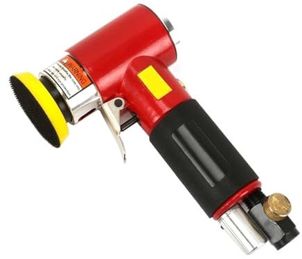MYVVKIA Pulidora Mini Lijadora Neumática Orbital Pulidora Rectificadora Pulidora Orbital de Doble Acción con Esponjas para Pulido De Coches Y Barcos Encerado