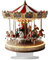 Carrousel de village de Noël, carrousel de table festif, décoration de vacances 2D, maison de village de Noël, décoration de Noël intérieure, affichage de carrousel de vacances, décoration Merry Go