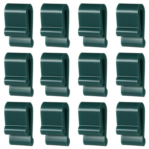 12pcs Dutch Oven Lid Protector Clips, Cookware Protectors for Stacking Bumpers Lifter Accessories Silicone Replacement Pan Clips for Stacking Pans and Display of Dutch Oven Pots (Dark Green)